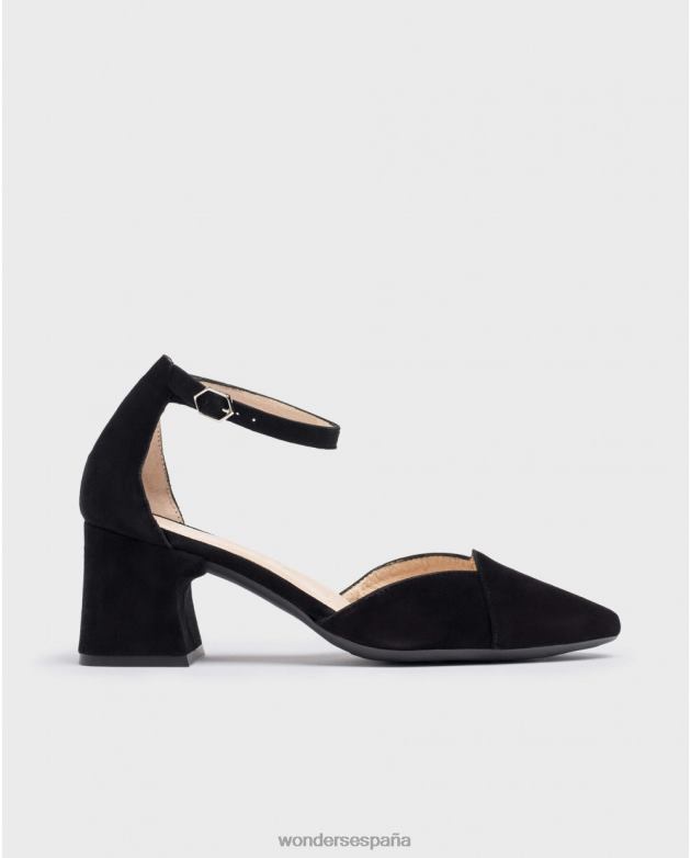 zapatos record negro ante negro mujer Wonders 40486330 calzado