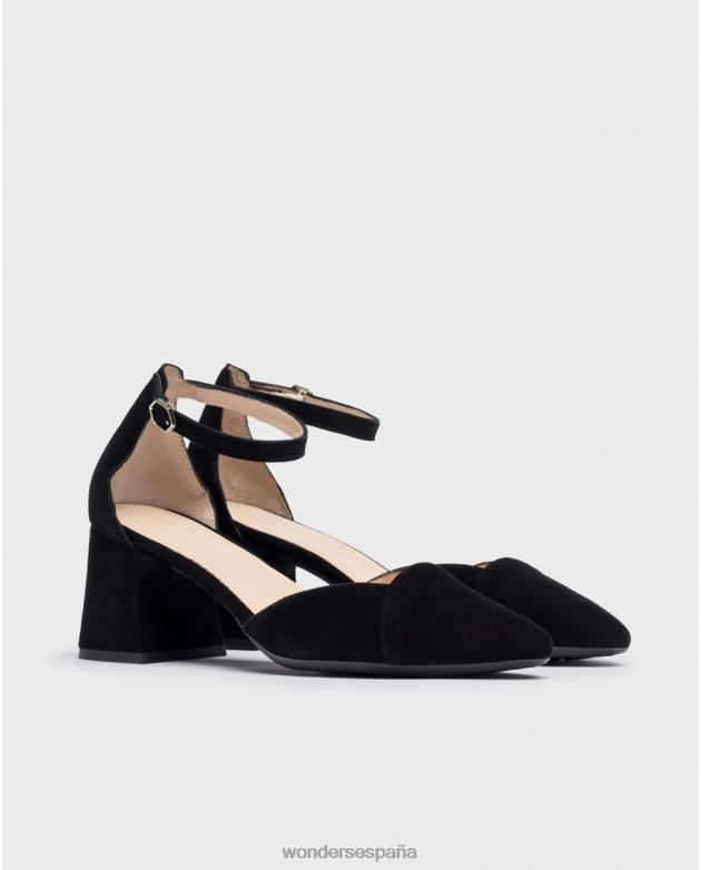 zapatos record negro ante negro mujer Wonders 40486330 calzado