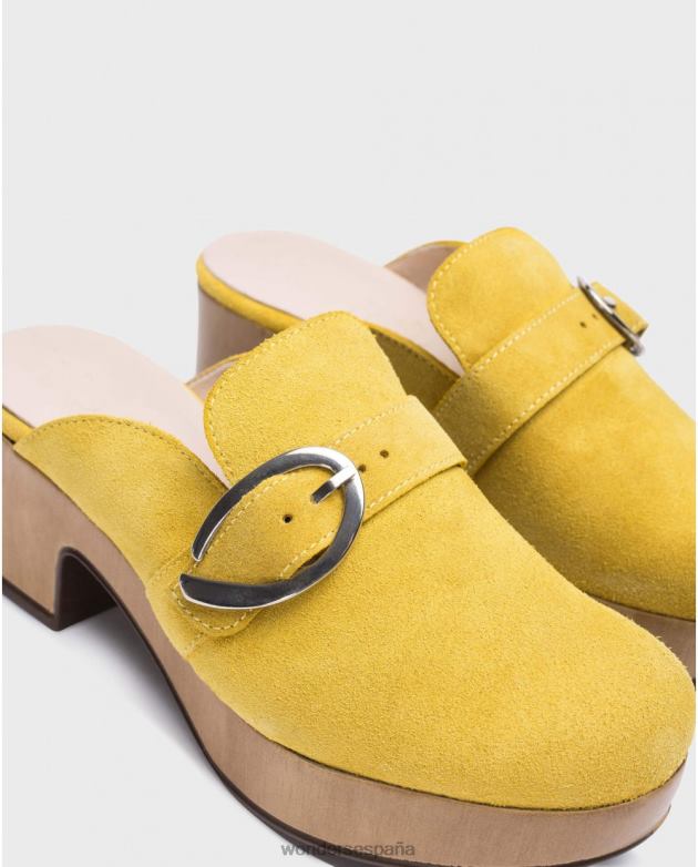 zueco lento amarillo lima mujer Wonders 4048635 calzado