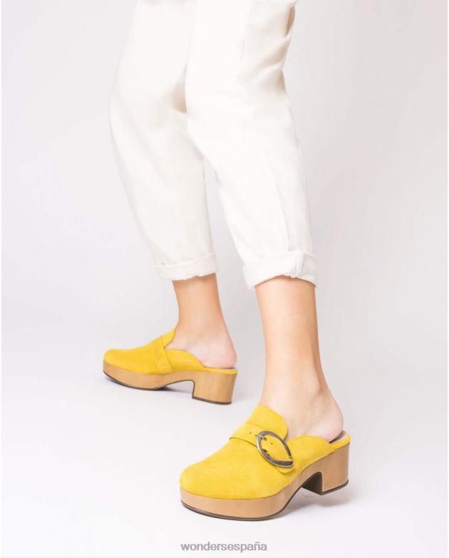 zueco lento amarillo lima mujer Wonders 4048635 calzado