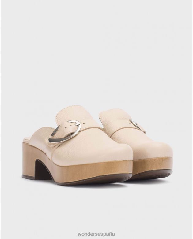 zueco lento beige natural mujer Wonders 40486259 calzado