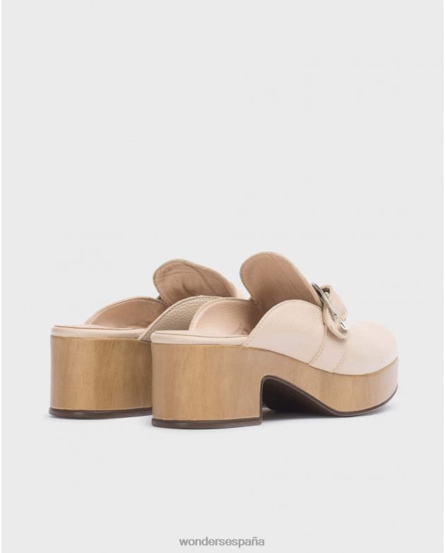 zueco lento beige natural mujer Wonders 40486259 calzado