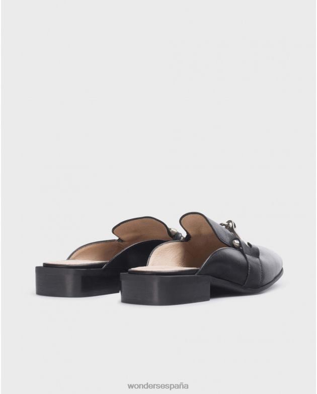 zueco qatar negro mujer Wonders 40486267 calzado