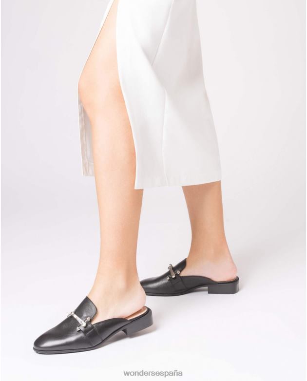 zueco qatar negro mujer Wonders 40486267 calzado