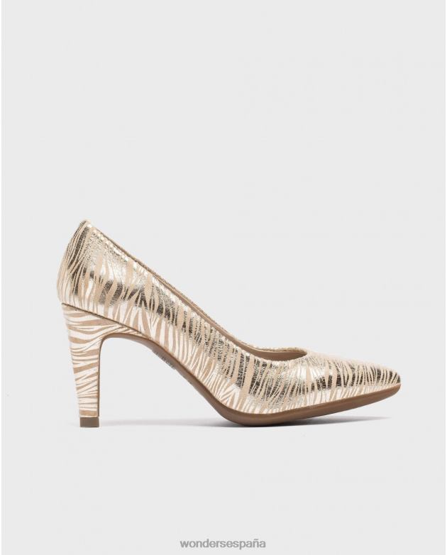 bomba de zapato marrón arena mujer Wonders 4048663 calzado