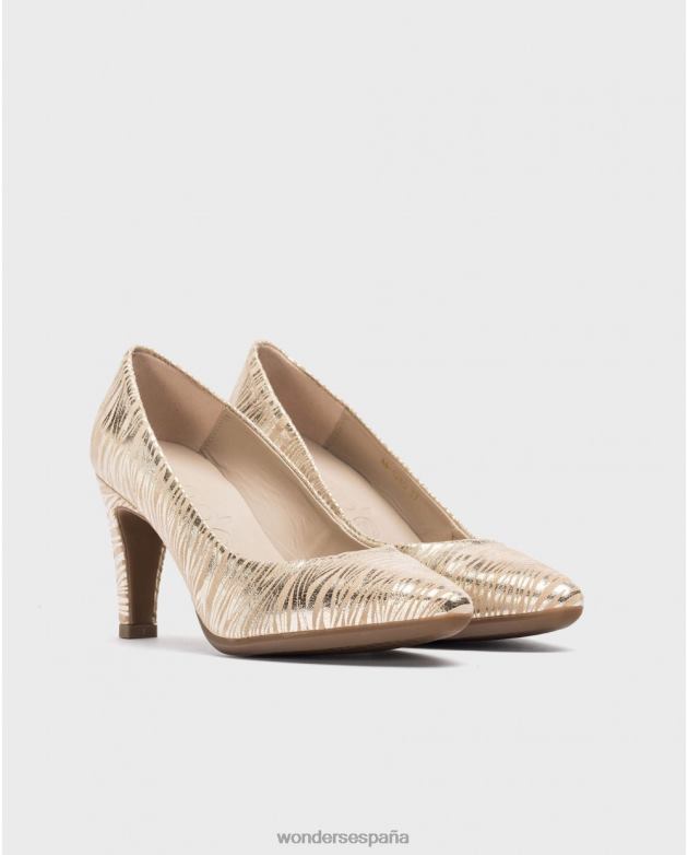 bomba de zapato marrón arena mujer Wonders 4048663 calzado