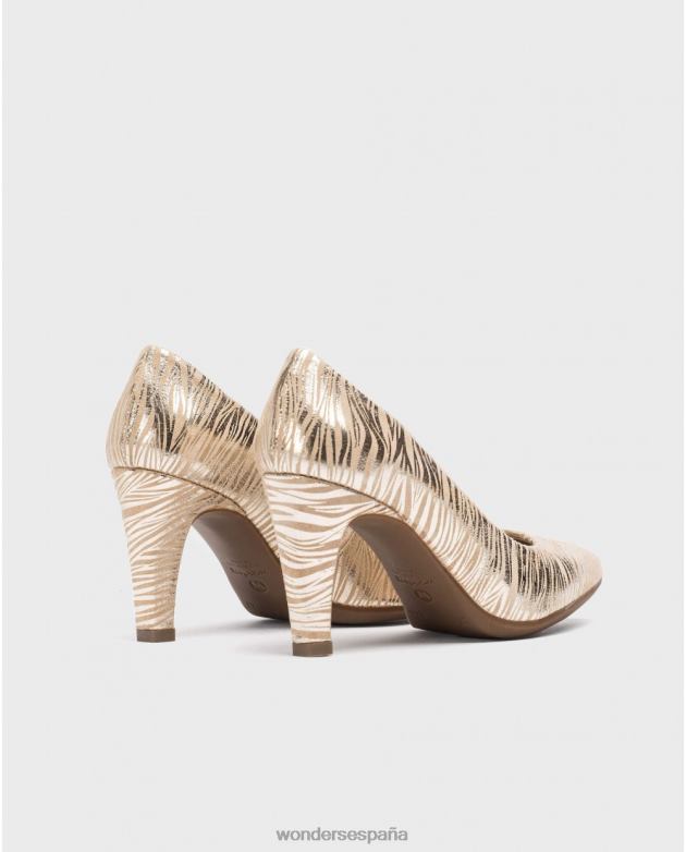 bomba de zapato marrón arena mujer Wonders 4048663 calzado