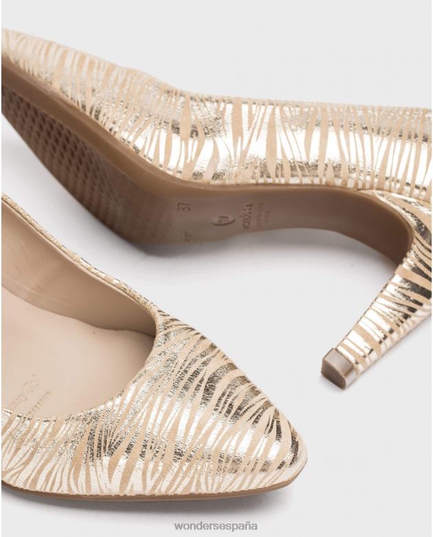 bomba de zapato marrón arena mujer Wonders 4048663 calzado