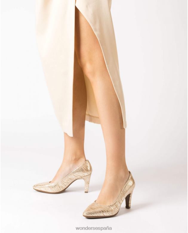 bomba de zapato marrón arena mujer Wonders 4048663 calzado