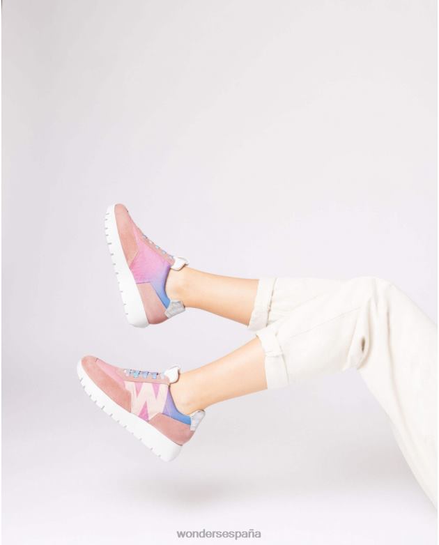 rosa/rosad zapatilla odisei rosa mujer Wonders 4048698 calzado