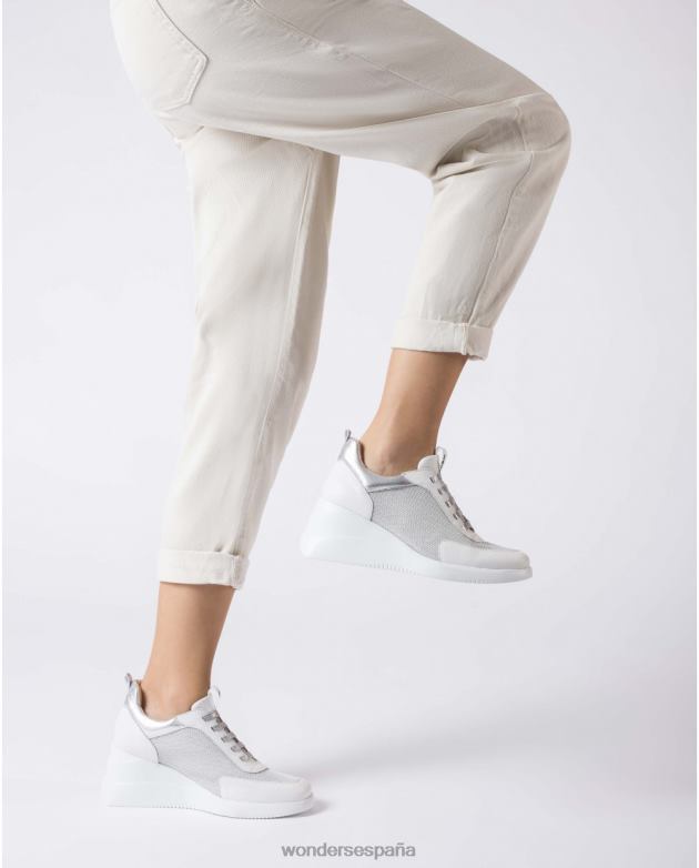 zapatilla arcoiris blanca off/gri/pl mujer Wonders 40486130 calzado
