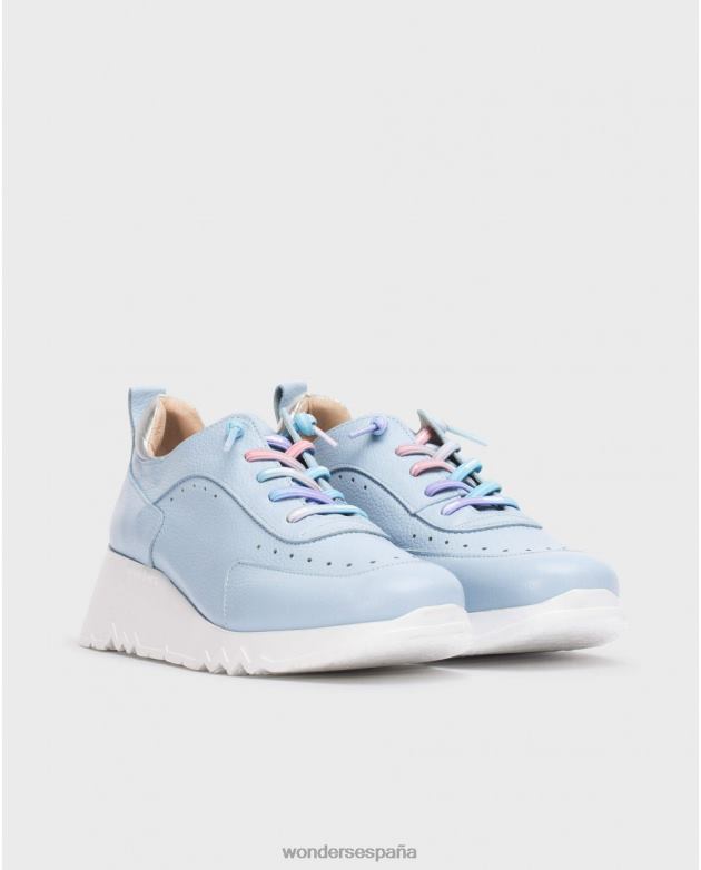 zapatilla azul menta blu/pl mujer Wonders 40486172 calzado
