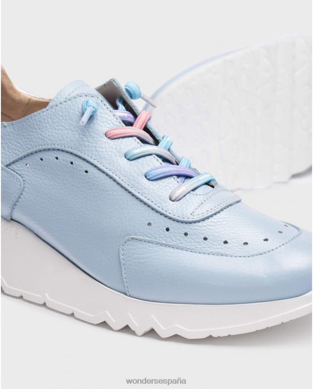 zapatilla azul menta blu/pl mujer Wonders 40486172 calzado