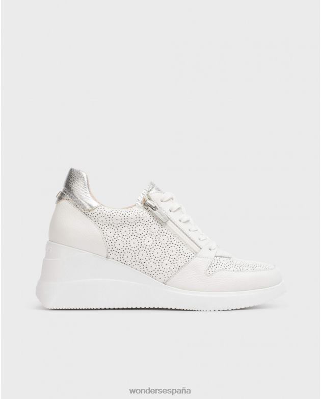 zapatilla de cambio blanca off/plata mujer Wonders 40486128 calzado