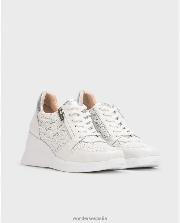 zapatilla de cambio blanca off/plata mujer Wonders 40486128 calzado