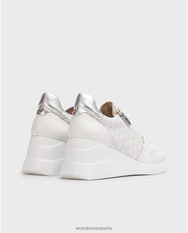 zapatilla de cambio blanca off/plata mujer Wonders 40486128 calzado