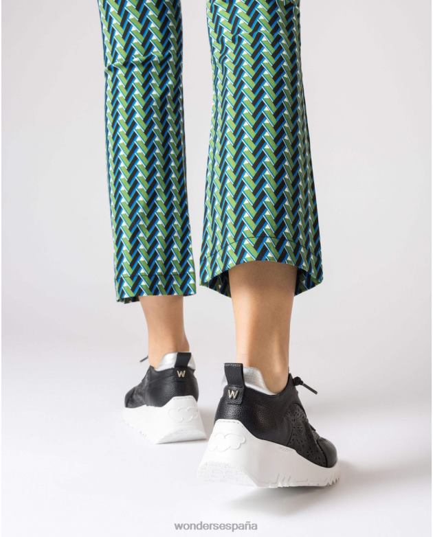 zapatilla neg/pa negra mujer Wonders 40486202 calzado