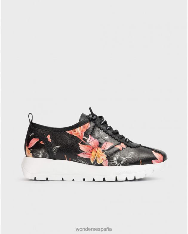 zapatilla negra estrella negra mujer Wonders 40486157 calzado