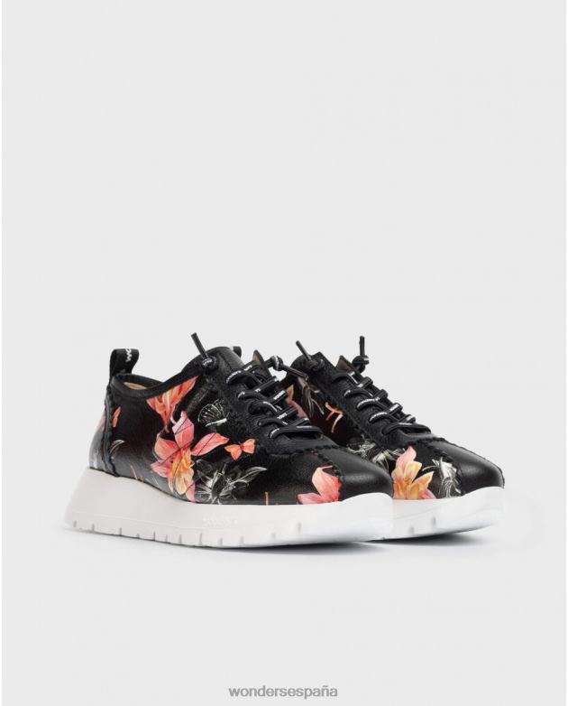 zapatilla negra estrella negra mujer Wonders 40486157 calzado