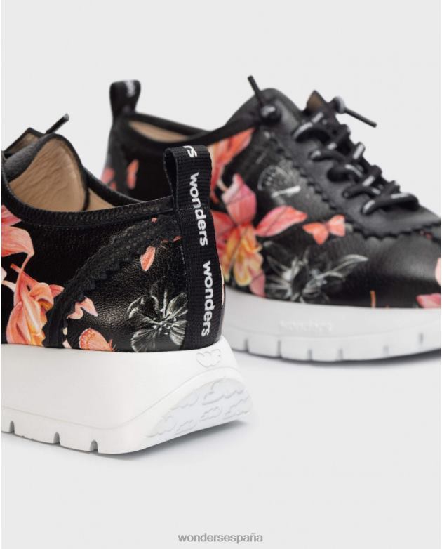 zapatilla negra estrella negra mujer Wonders 40486157 calzado