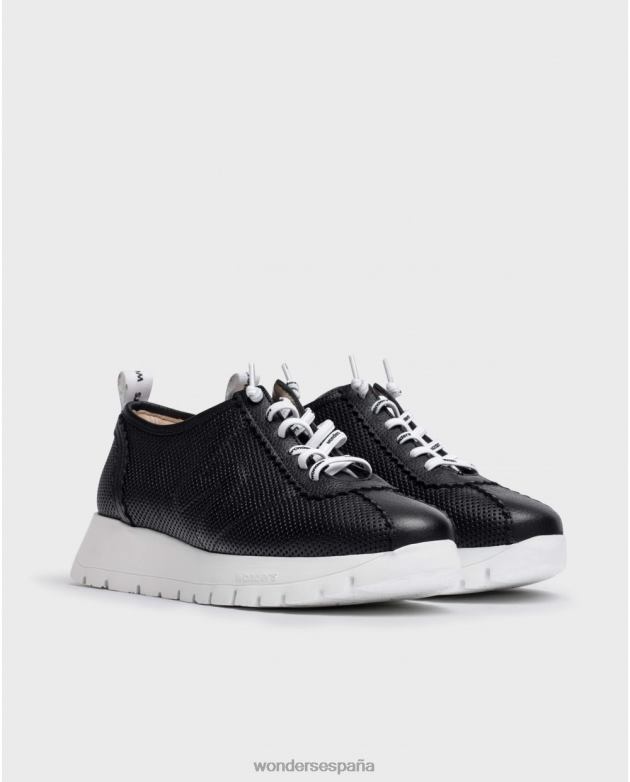 zapatilla negra estrella negra mujer Wonders 40486296 calzado