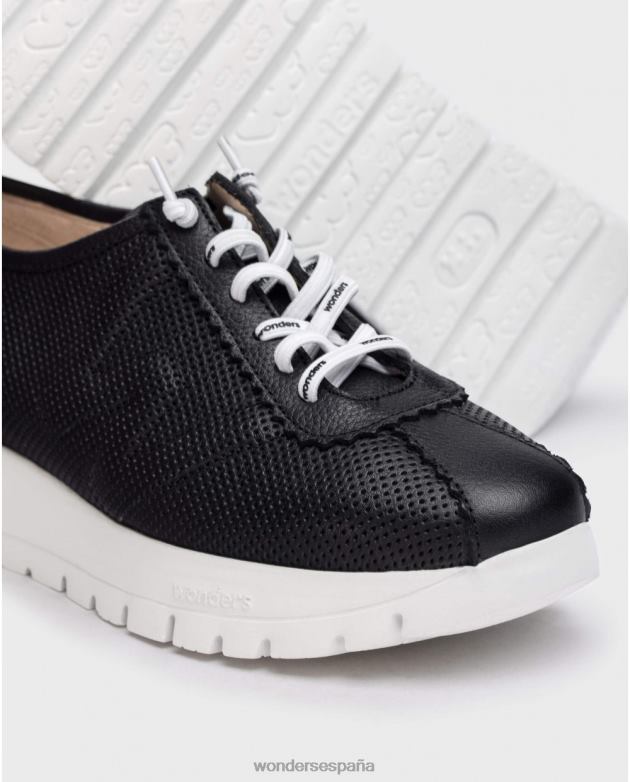 zapatilla negra estrella negra mujer Wonders 40486296 calzado