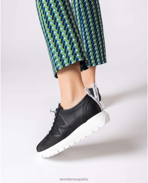 zapatilla negra estrella negra mujer Wonders 40486296 calzado