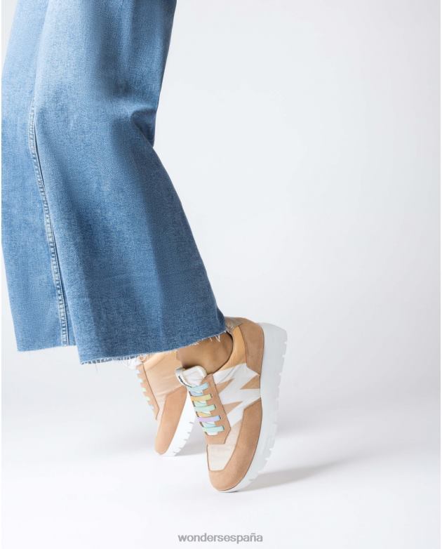 zapatilla odisei marrón arena/natu mujer Wonders 4048696 calzado