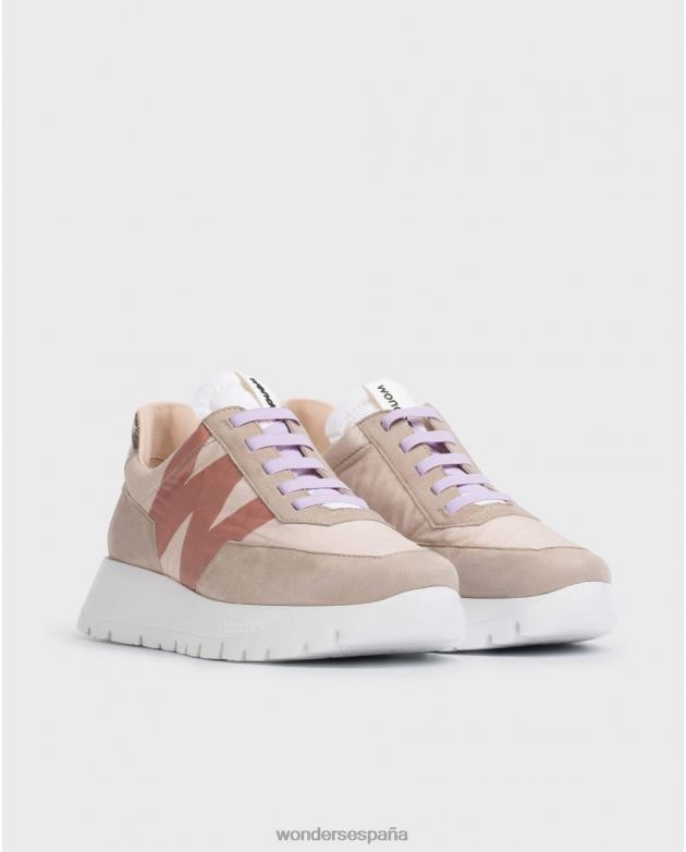 zapatilla odisei taupe/blan brown mujer Wonders 40486249 calzado