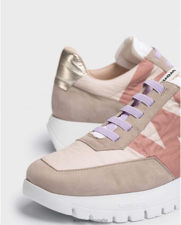 zapatilla odisei taupe/blan brown mujer Wonders 40486249 calzado