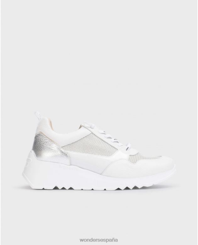zapatilla suki blanco roto/gris mujer Wonders 40486132 calzado