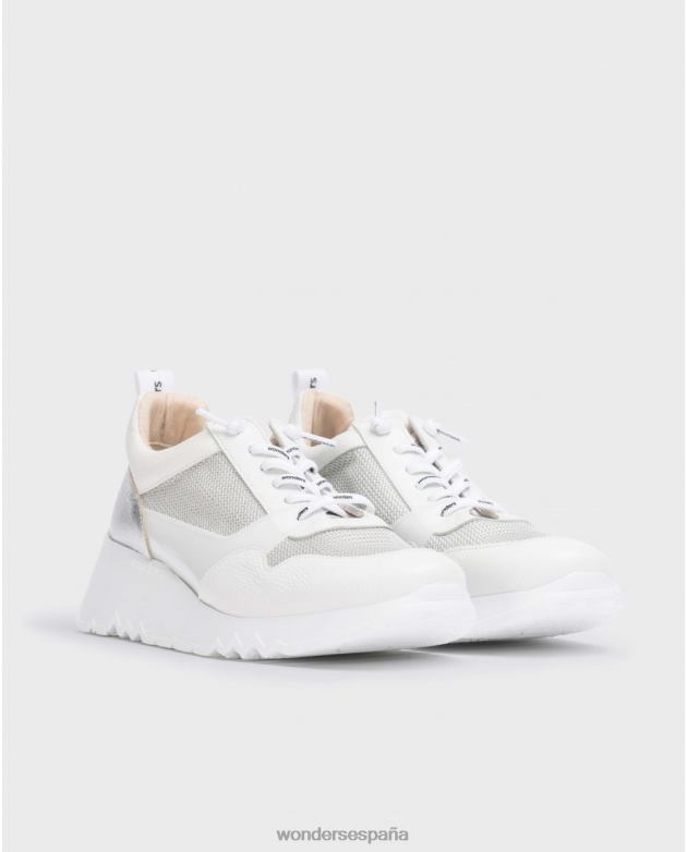 zapatilla suki blanco roto/gris mujer Wonders 40486132 calzado