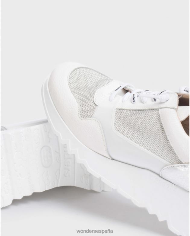 zapatilla suki blanco roto/gris mujer Wonders 40486132 calzado