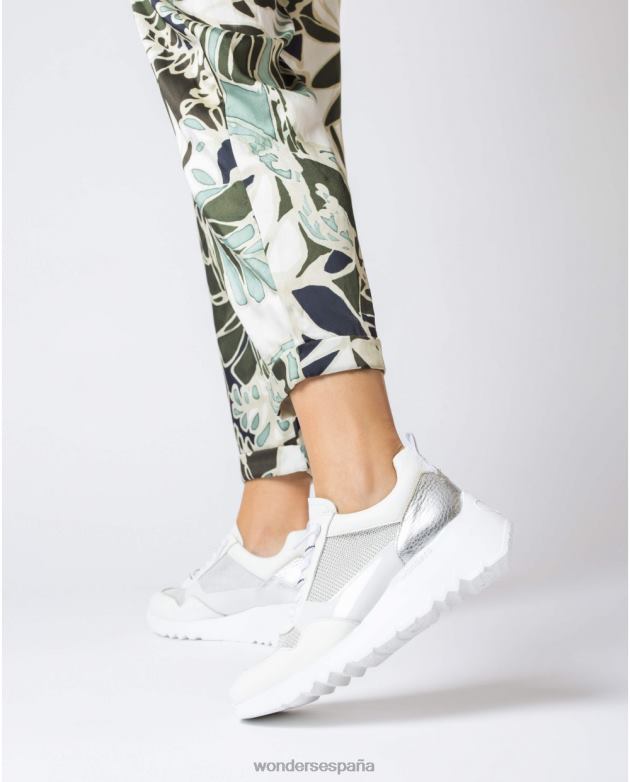 zapatilla suki blanco roto/gris mujer Wonders 40486132 calzado