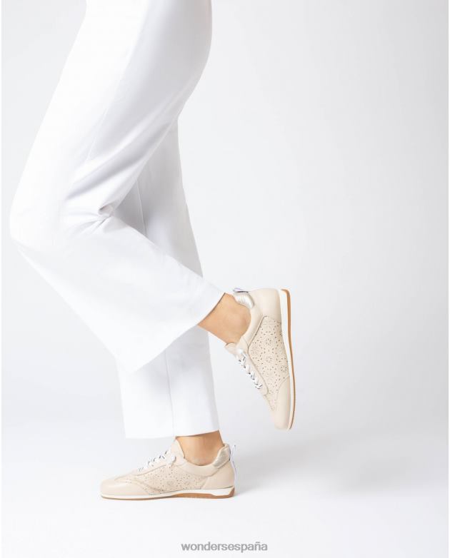 zapatillas brit beige natur/plao mujer Wonders 40486281 calzado