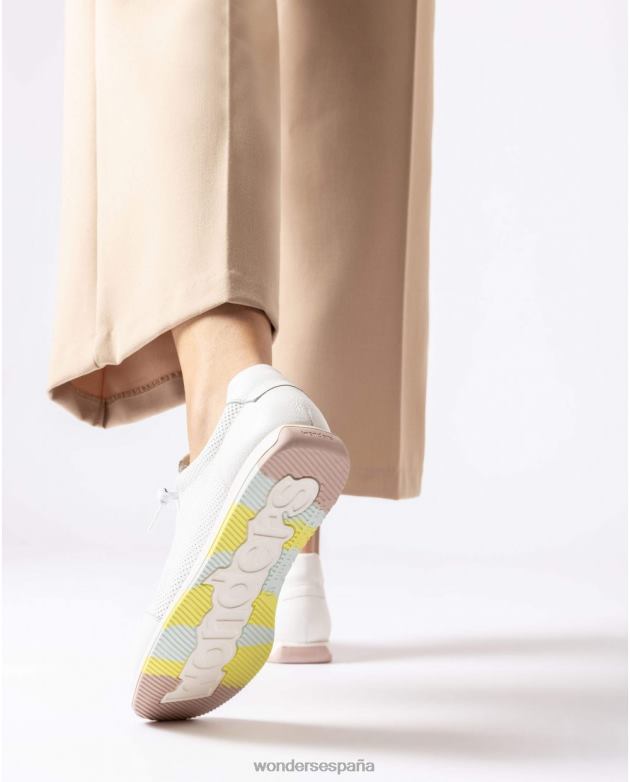 zapatillas carol blanco roto mujer Wonders 40486305 calzado