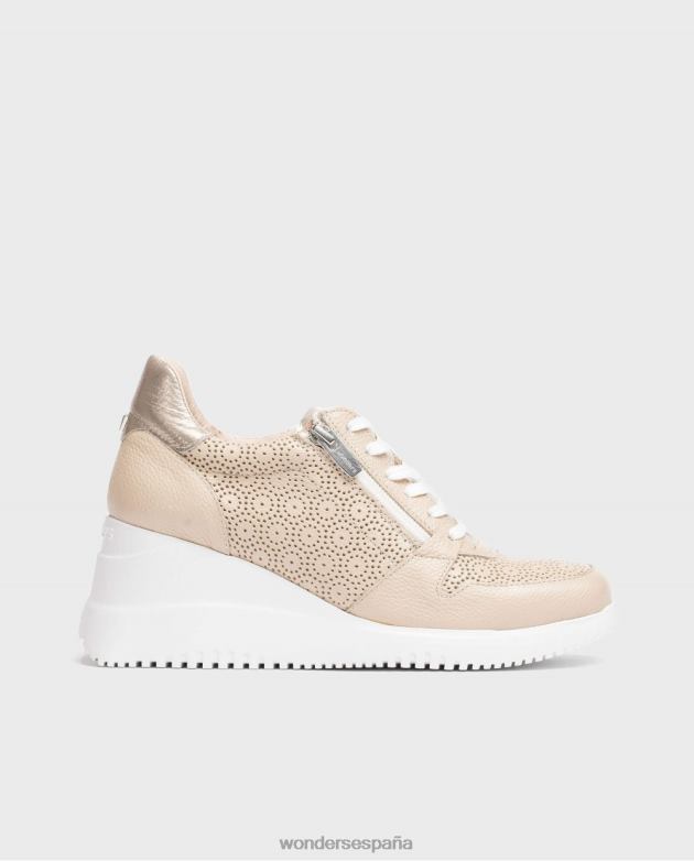 zapatillas lexi natur/plat negro mujer Wonders 40486127 calzado