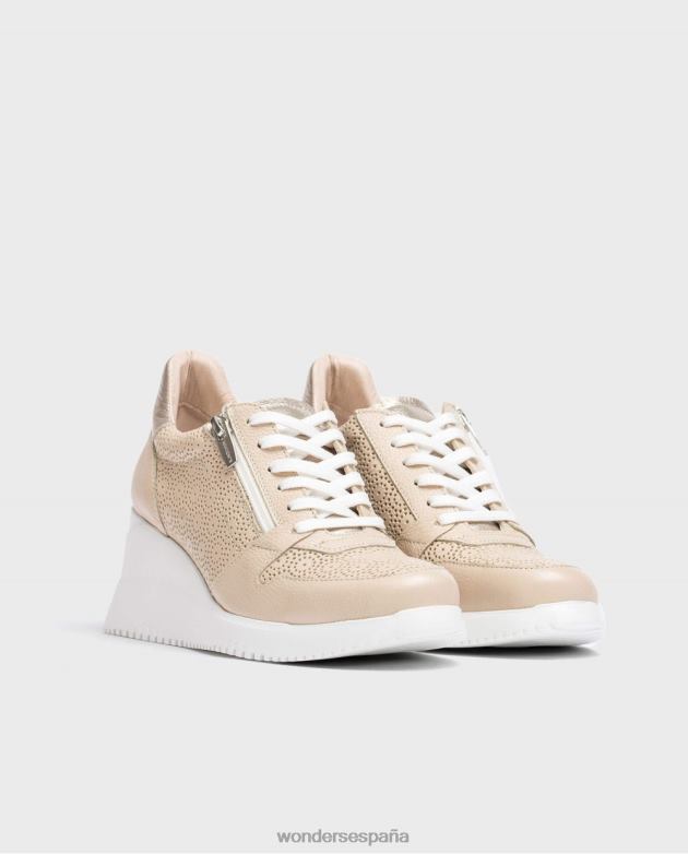 zapatillas lexi natur/plat negro mujer Wonders 40486127 calzado