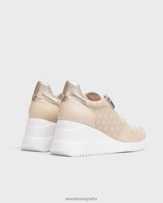 zapatillas lexi natur/plat negro mujer Wonders 40486127 calzado