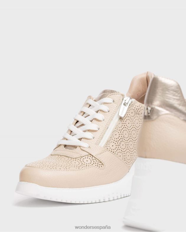 zapatillas lexi natur/plat negro mujer Wonders 40486127 calzado