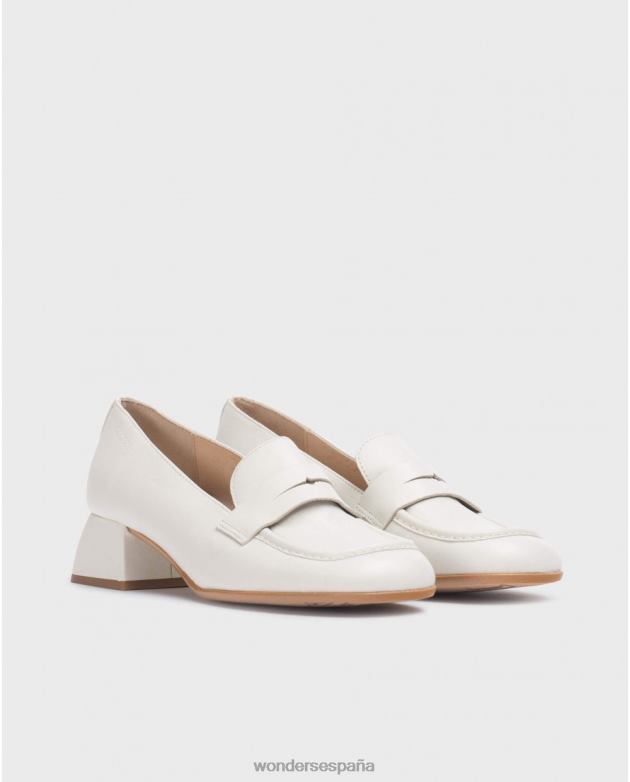 mocasín de regalo blanco roto mujer Wonders 40486222 calzado