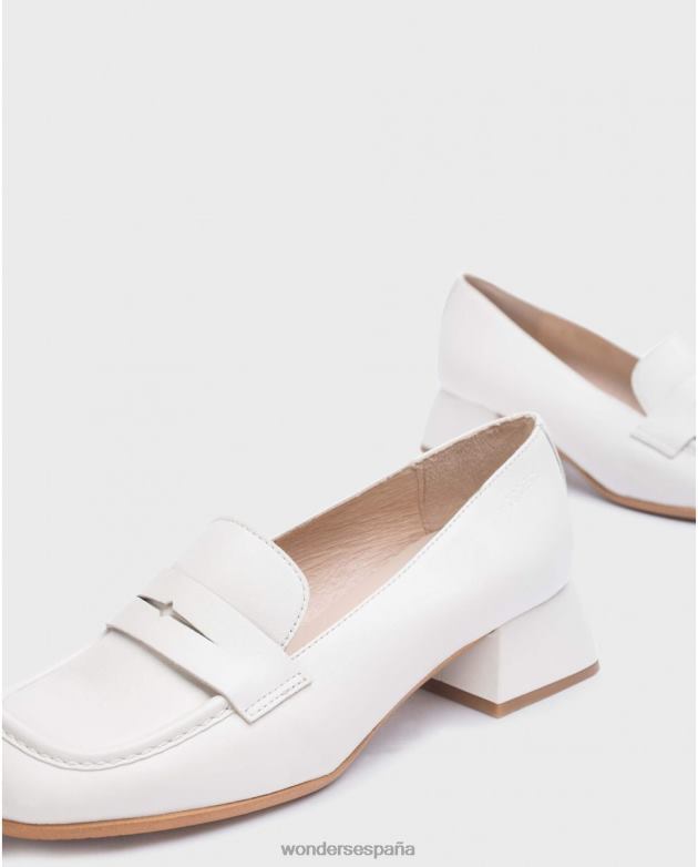 mocasín de regalo blanco roto mujer Wonders 40486222 calzado