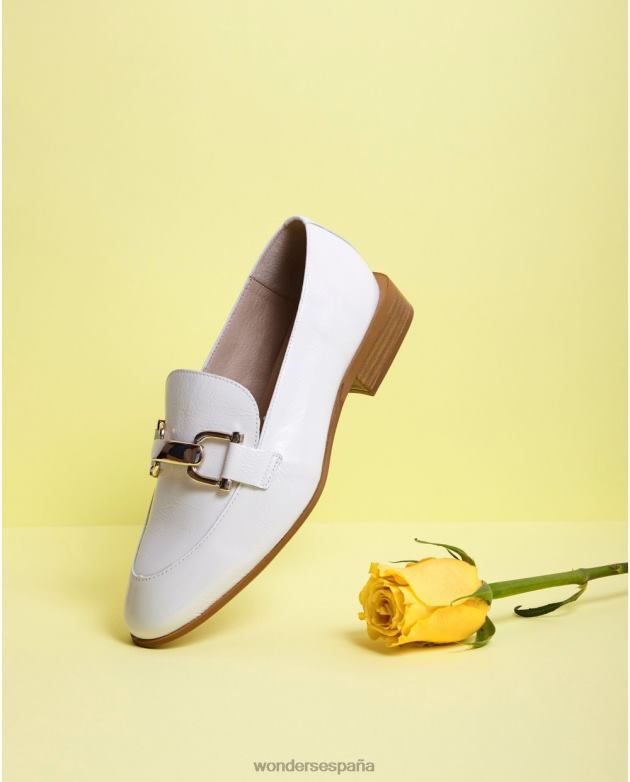 mocasín ermes blanco roto mujer Wonders 40486235 calzado