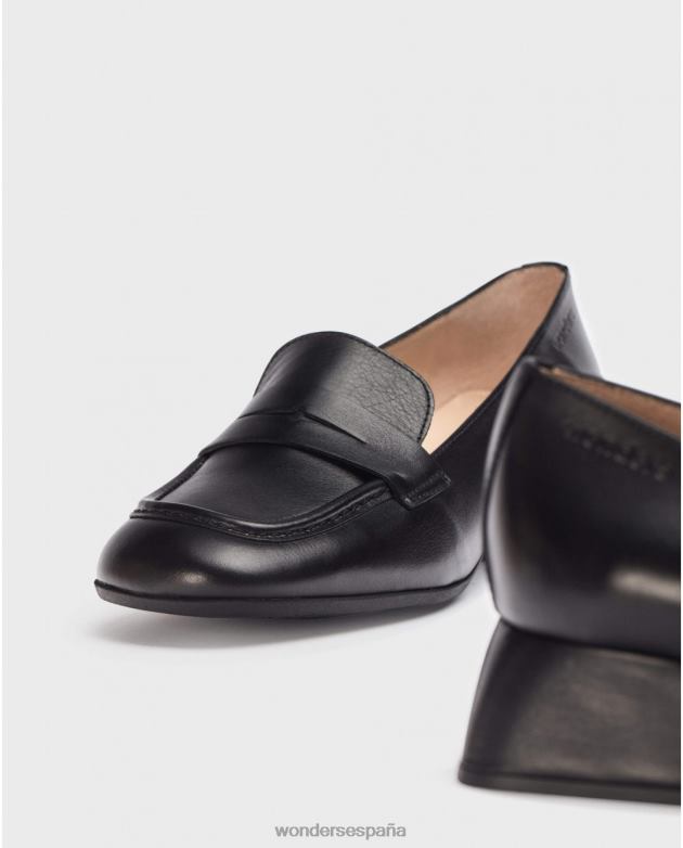 mocasin negro regalo negro mujer Wonders 40486221 calzado