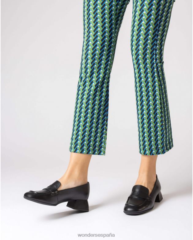mocasin negro regalo negro mujer Wonders 40486221 calzado