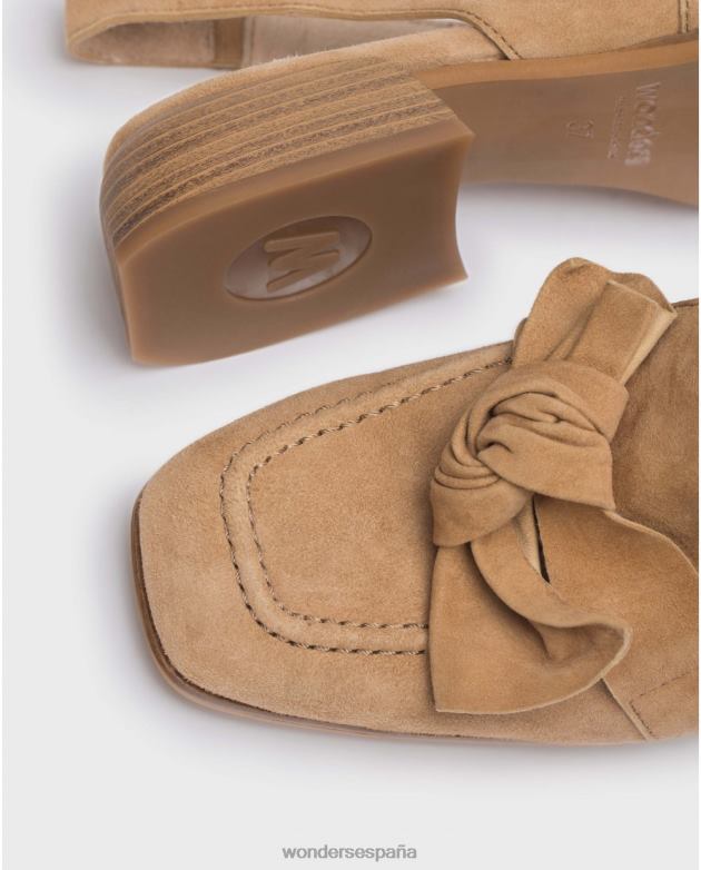 zapato marrón arena watts mujer Wonders 40486142 calzado
